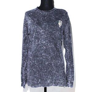 VS PINK Long Sleeve Gray Top, Tropical Accents, Size S